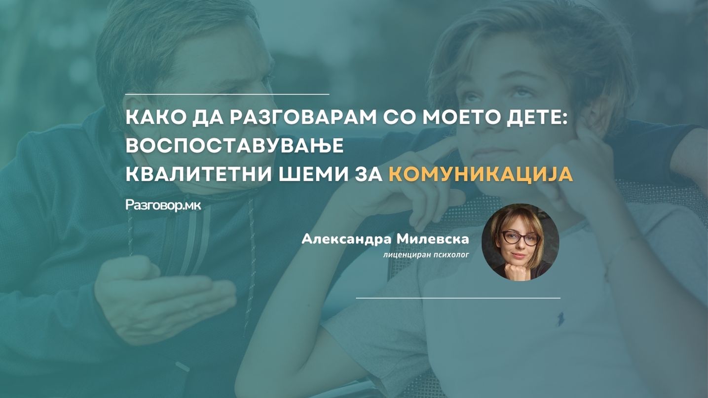 Како да разговарам со моето дете: воспоставување квалитетни шеми за комуникација